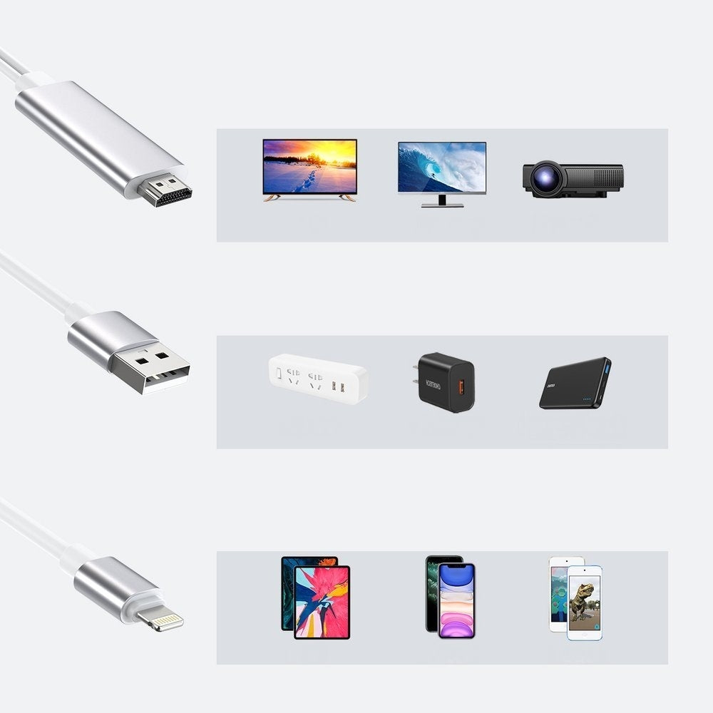 CHOETECH LH0020 Lightning to HDMI Cable 1.8m - SuperSaverAU - view 3