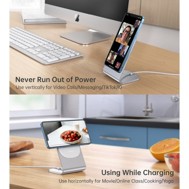 CHOETECH MA00117-SL MagLeap Magnetic Wireless Charger with Stand and AC Adapter - SuperSaverAU - view 4