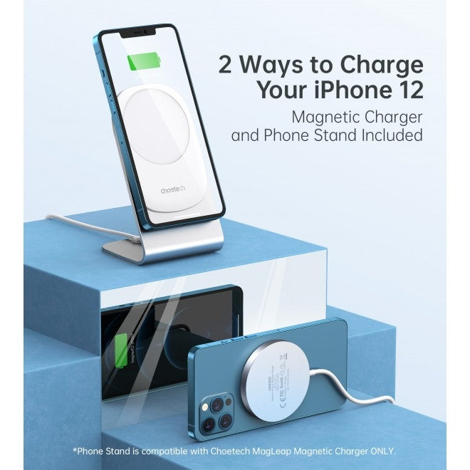 CHOETECH MA00117-SL MagLeap Magnetic Wireless Charger with Stand and AC Adapter - SuperSaverAU - view 6