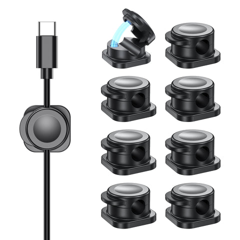 CHOETECH MCC001-BK 6 Pack Professional grade Magnetic Lock Cord Holder Clips Black - SuperSaverAU - view 1