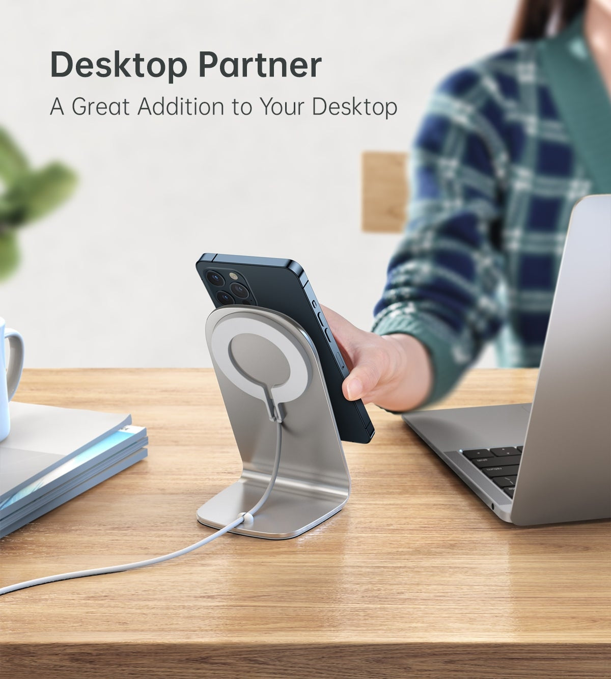 CHOETECH MIX00117SL Magasafe Fast Wireless Charger Stand Holder For iPhone 13/12 (H047+T517) - SuperSaverAU - view 7