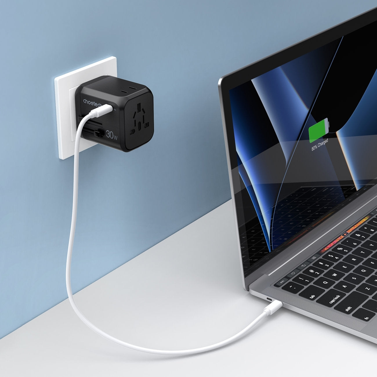 CHOETECH 30W Fast Universal GaN Travel Charger with 4 Ports & Safety Protection - SuperSaverAU - view 4