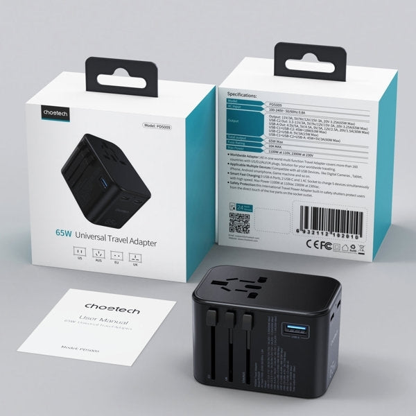 CHOETECH PD5009 65W PD Travel Wall Charger - SuperSaverAU - view 5