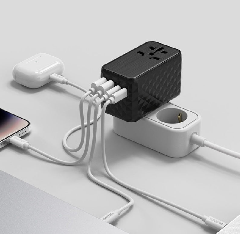 CHOETECH PD6028 2C+2A+AC 5 Ports GaN Tech PD100W Travel Wall Charger - SuperSaverAU - view 4