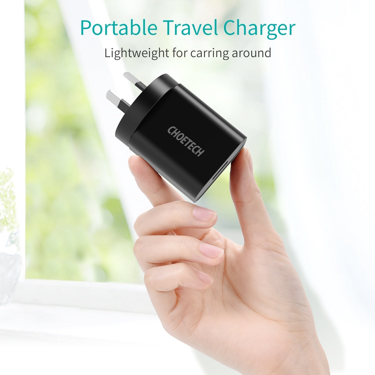 CHOETECH Q5003 18W QC Quick Charger (Black) - SuperSaverAU - view 3