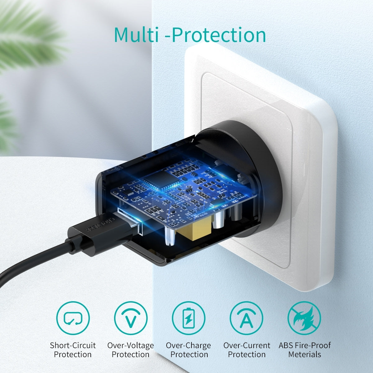 CHOETECH Q5003 18W QC Quick Charger (Black) - SuperSaverAU - view 5