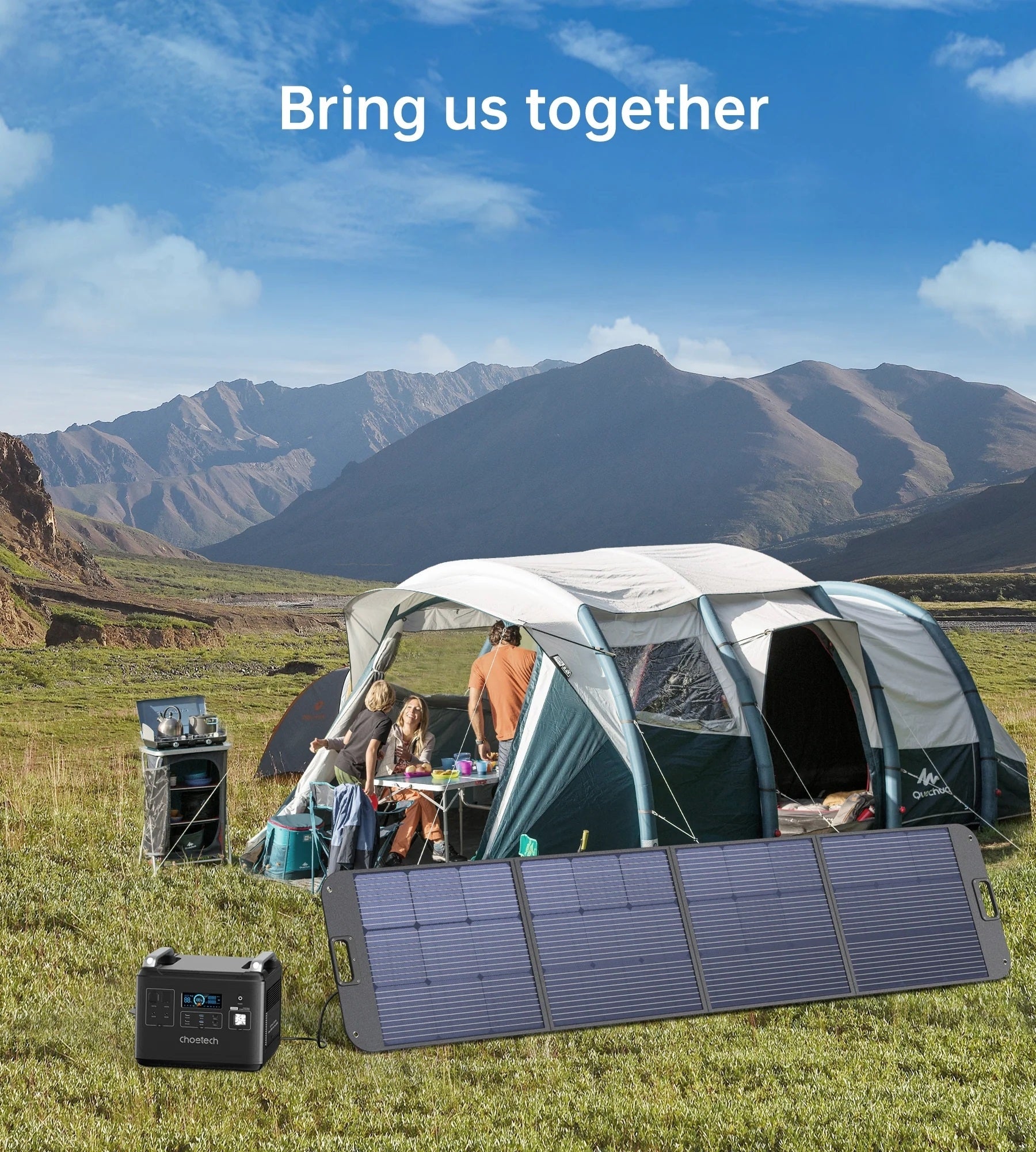CHOETECH 200W Foldable Solar Charger, Monocrystalline, IPX65, 7.9Kg, Compact Size - SuperSaverAU - view 2