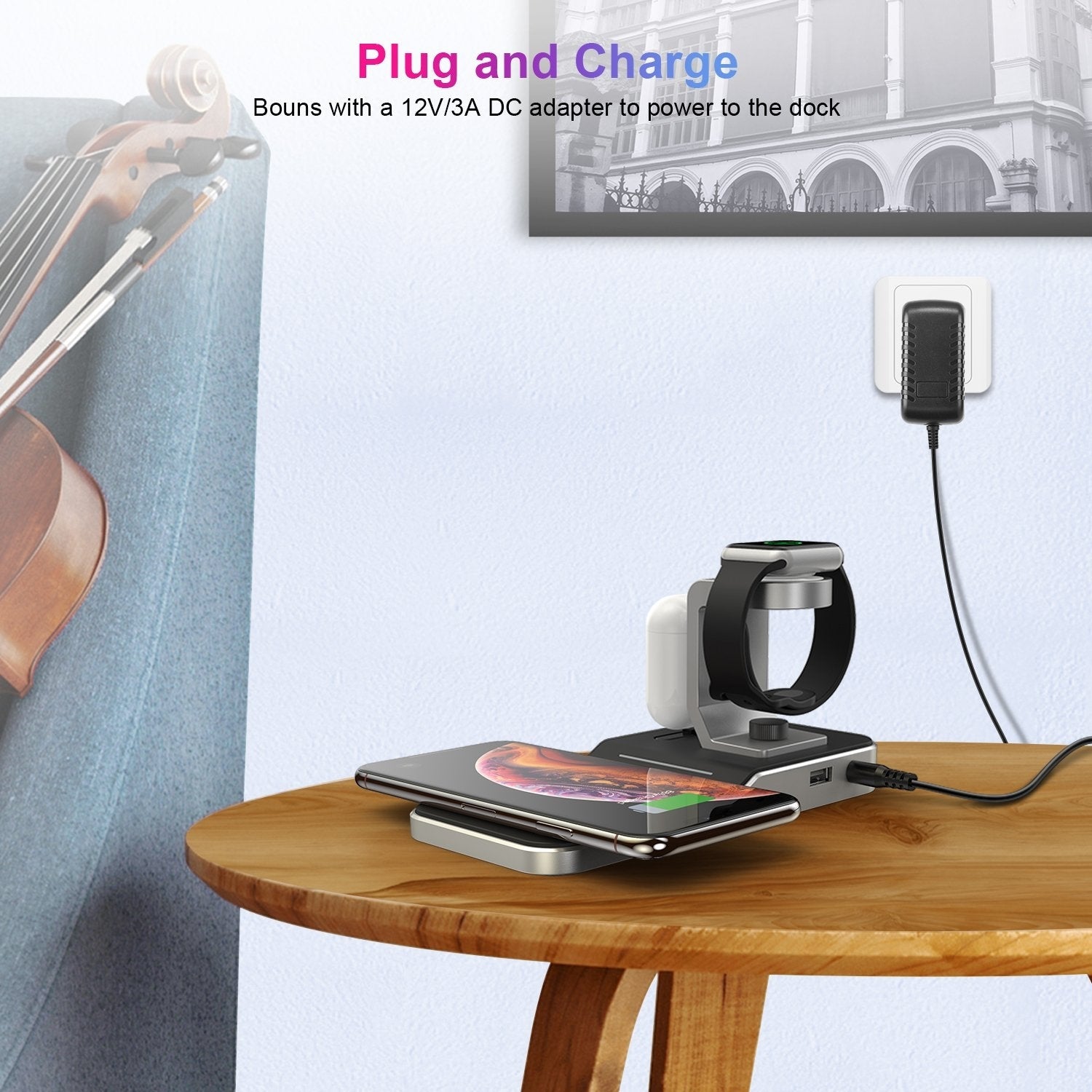 CHOETECH T316 4-in-1 Wireless Charging Station for iPhone/Apple Watch/iPod and all Qi Wireless Cell phones - SuperSaverAU - view 7