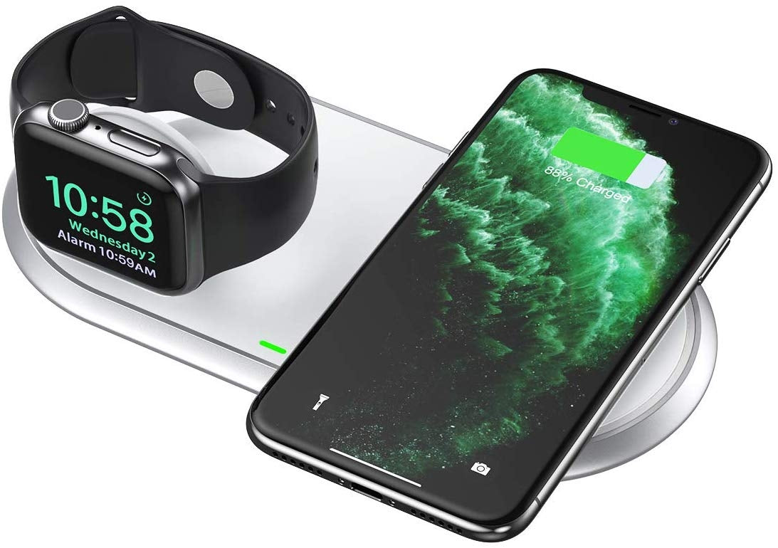 CHOETECH T317 2-in-1 Dual Wireless Charger Pad (MFI Certified) - SuperSaverAU - view 1