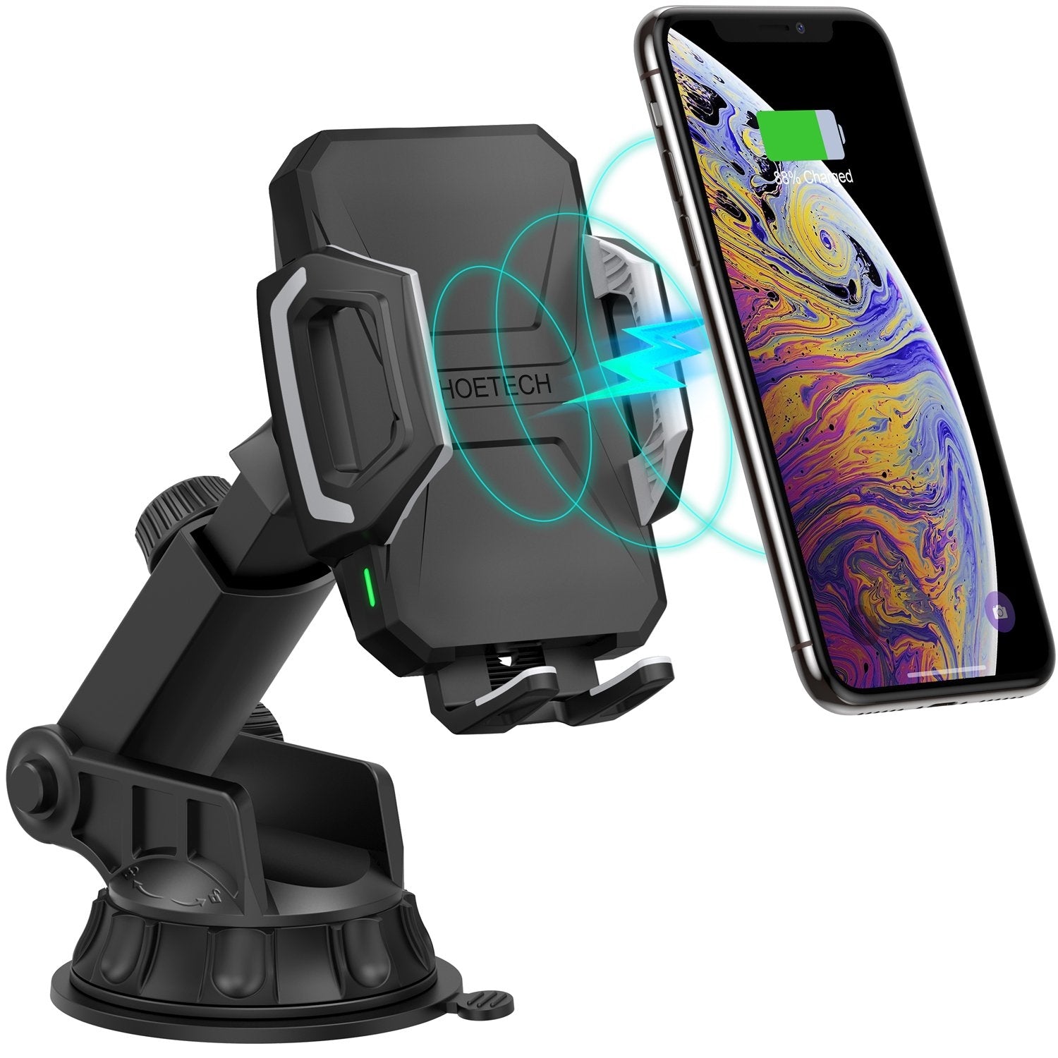 Choetech T521-S Fast Qi Wireless Car Charging Dock - SuperSaverAU - view 1