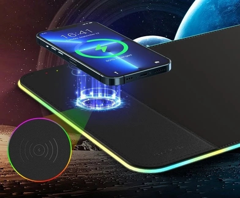 CHOETECH T543-F RGB Illuminated 15W Wireless Charging Mouse Pad - SuperSaverAU - view 2