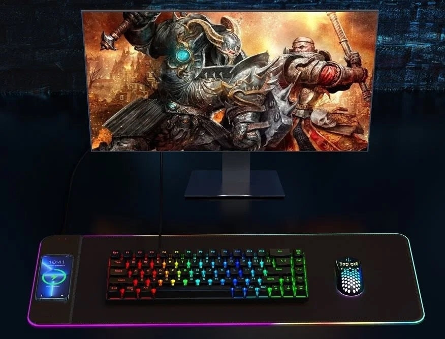 CHOETECH T543-F RGB Illuminated 15W Wireless Charging Mouse Pad - SuperSaverAU - view 3
