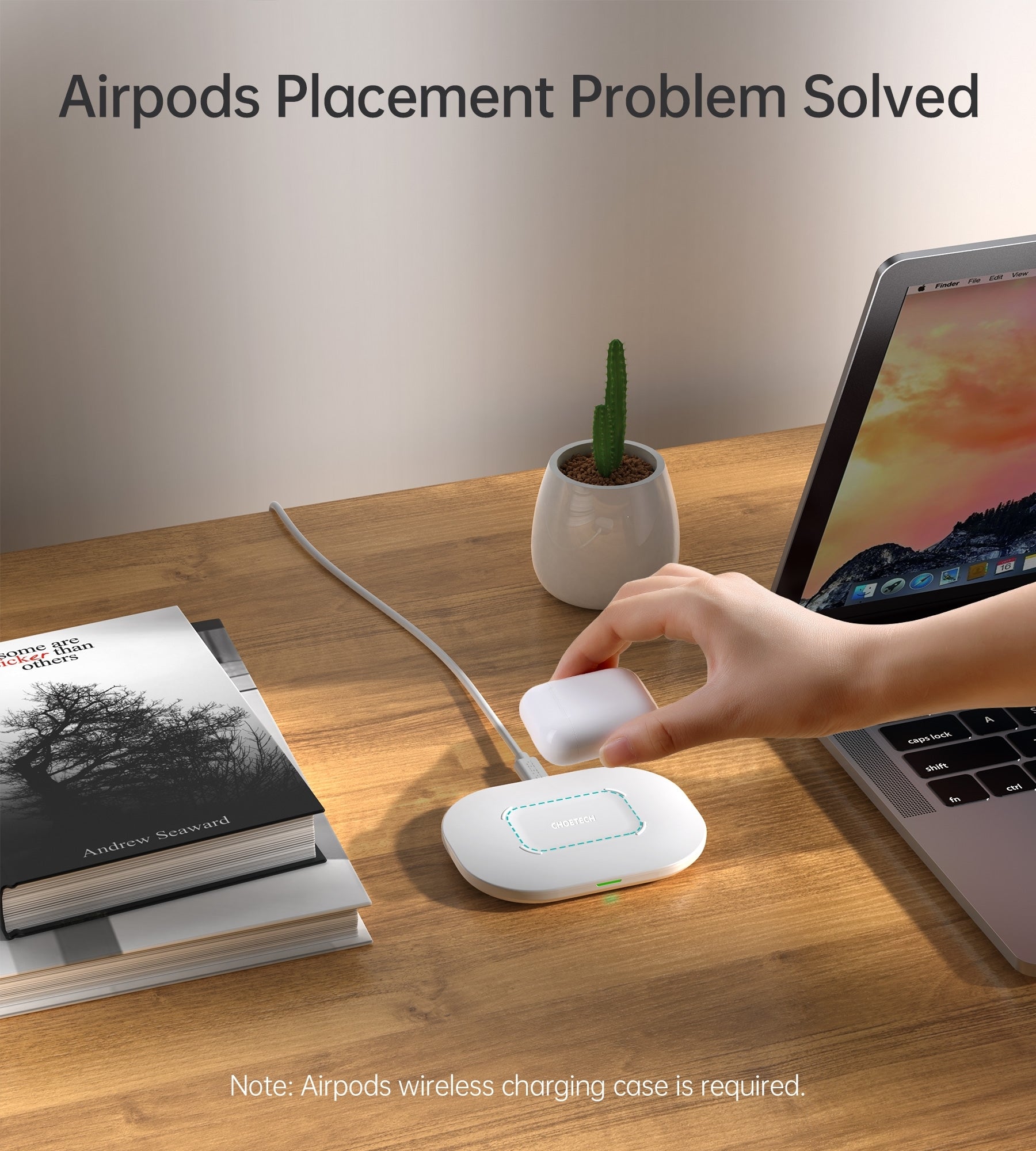 CHOETECH T550-F Airpods/Phone Wireless Fast Charging Pad - SuperSaverAU - view 2