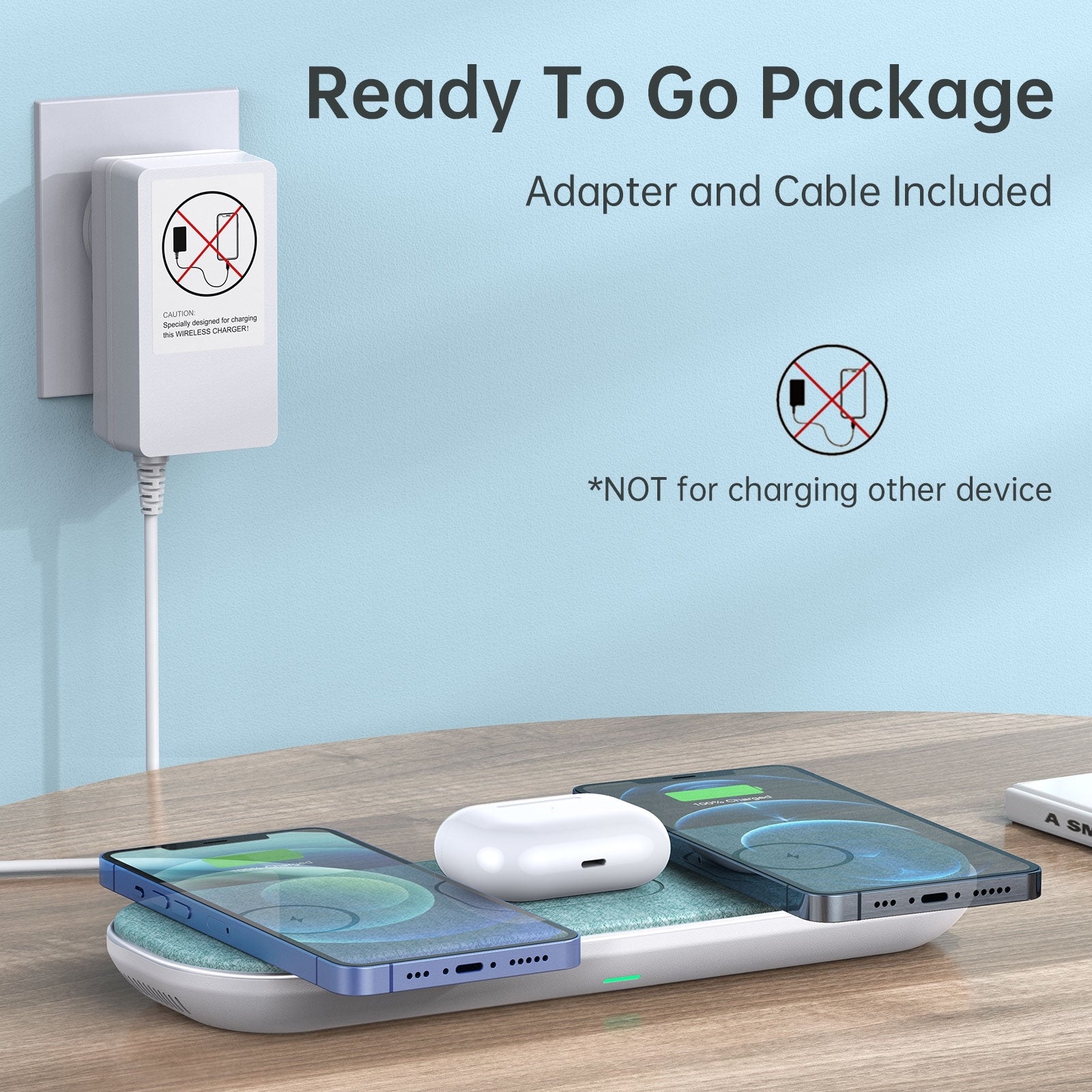 CHOETECH T569-S Magleap 3-in-1 Magnetic Wireless Charging pad with AC Adapter - SuperSaverAU - view 5