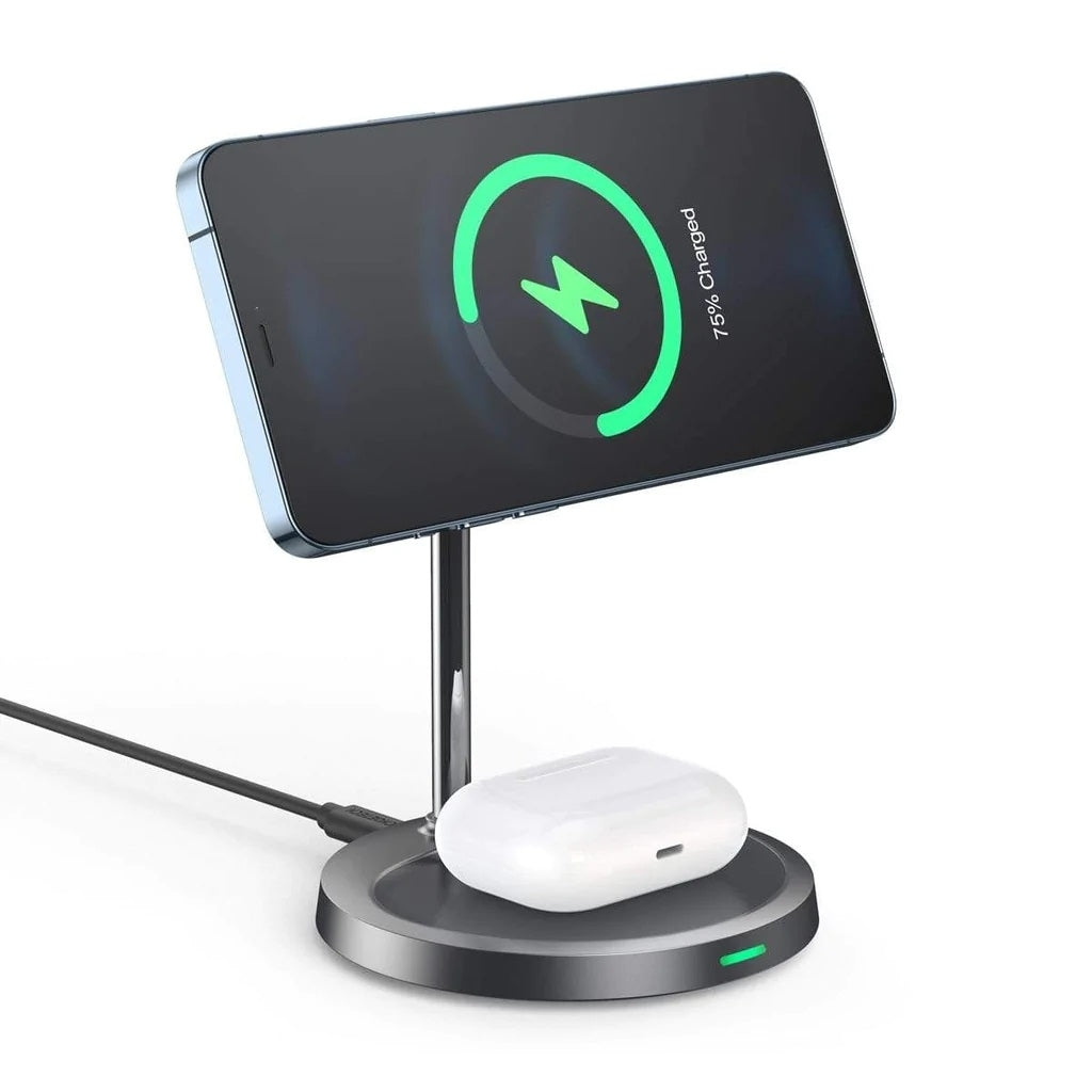 CHOETECH Magnetic Wireless Charger Stand for iPhone 12, 7.5W Fast Charging, Aluminum Alloy - SuperSaverAU - view 2