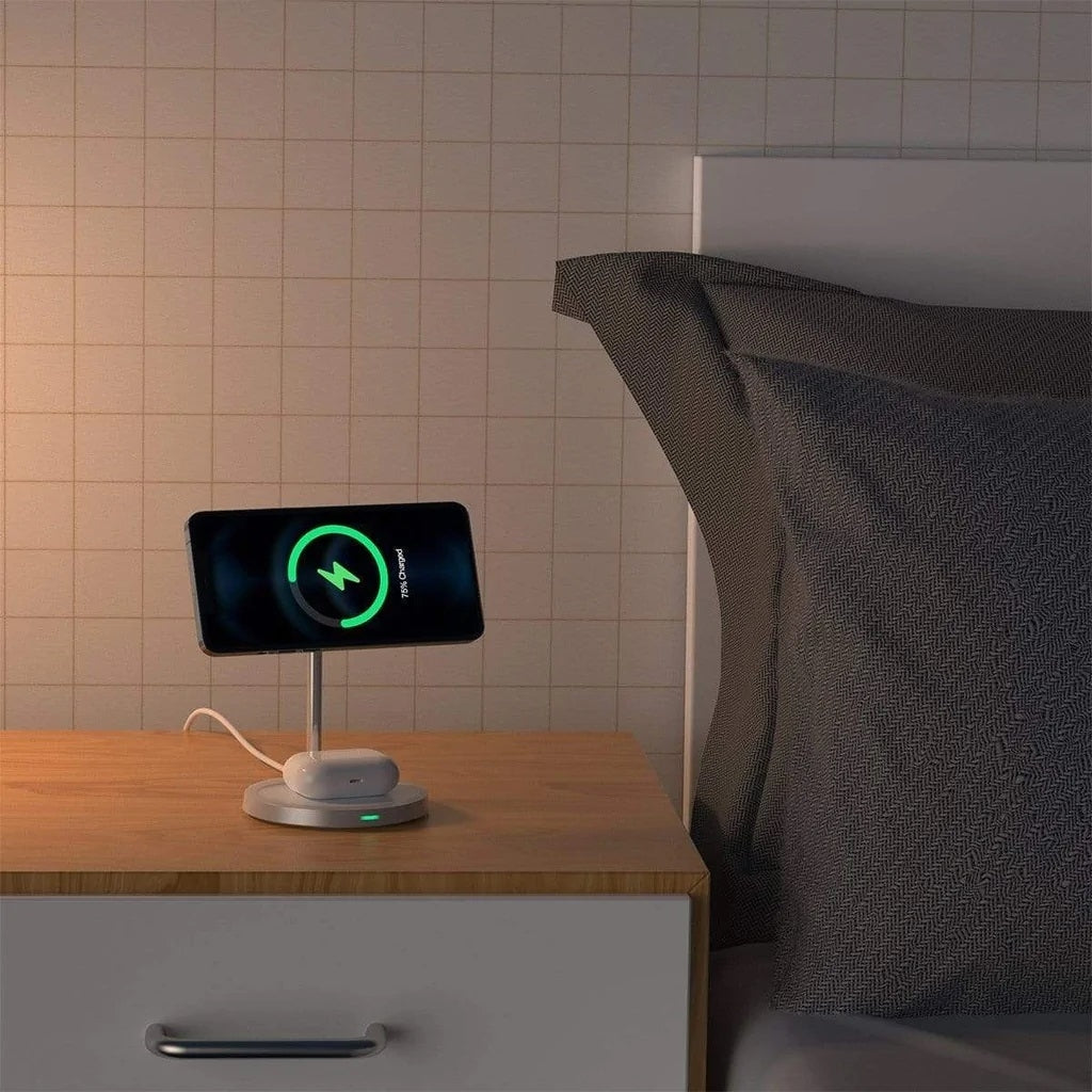 CHOETECH Magnetic Wireless Charger Stand for iPhone 12, 7.5W Fast Charging, Aluminum Alloy - SuperSaverAU - view 3