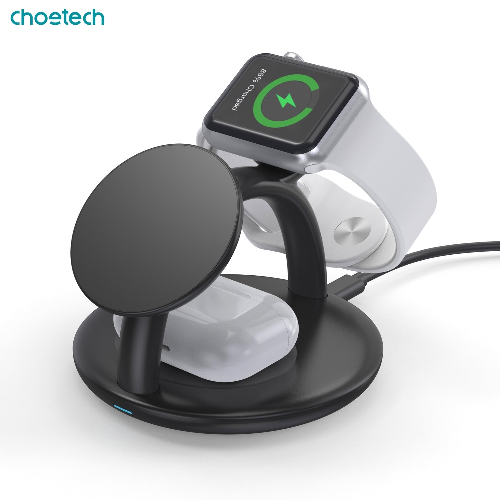 CHOETECH T587-F 3-in-1 Magnetic Wireless Charger Station for iPhone 12/13/14/AirPods Pro/iWatch - SuperSaverAU - view 4