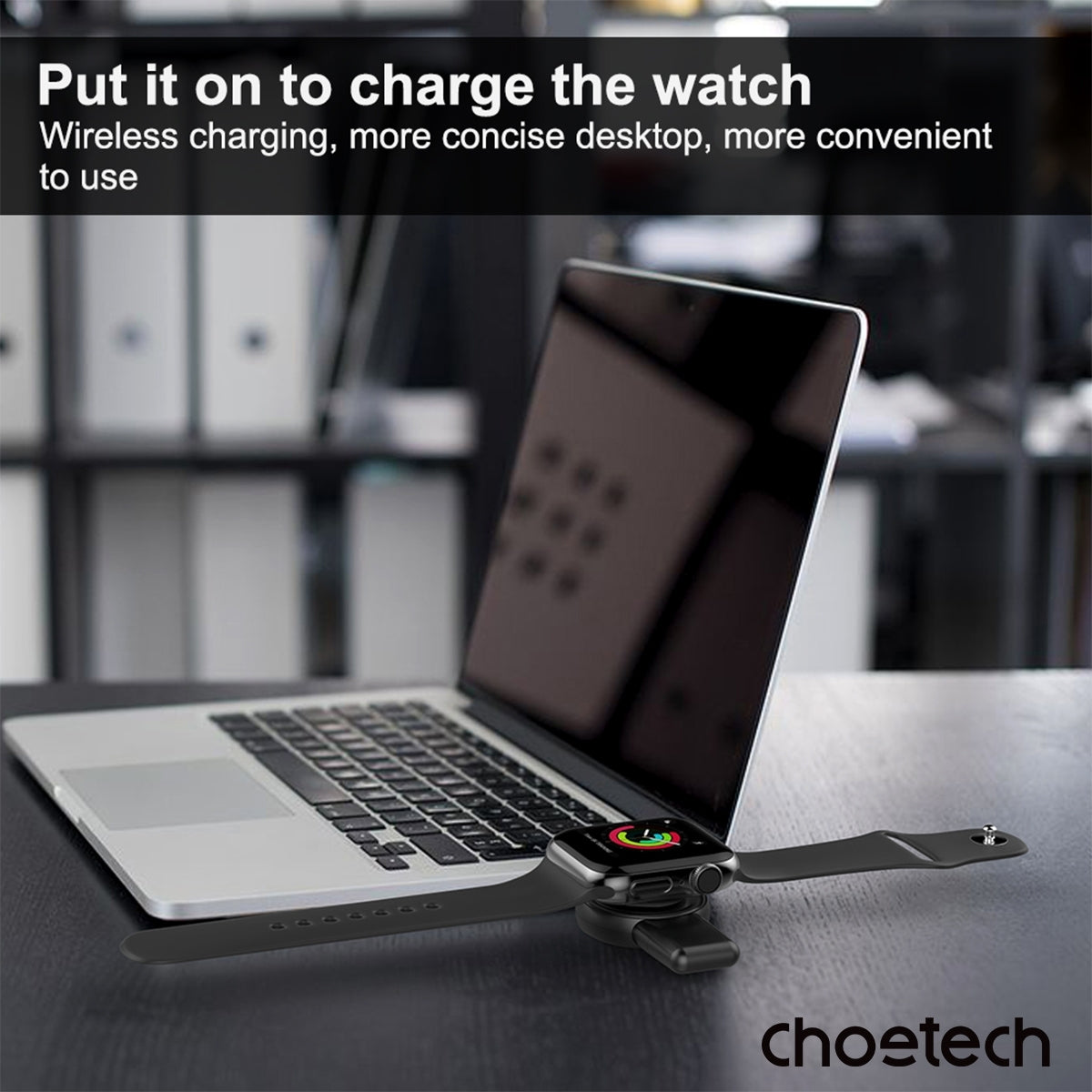 CHOETECH T606-F USB-A +USB-C Magnetic Charger for Samsung & Apple Watch - SuperSaverAU - view 5