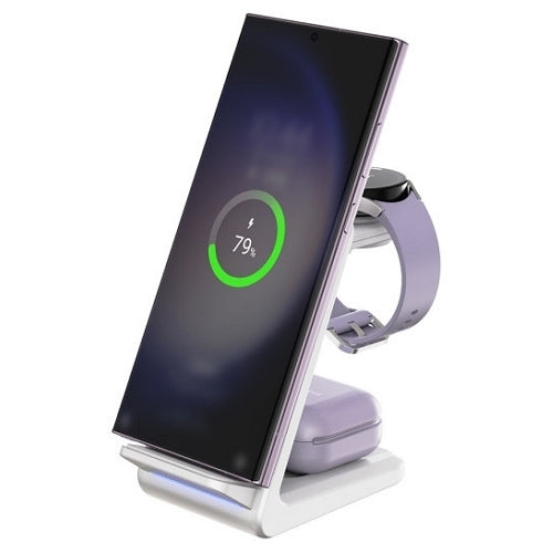CHOETECH T608-F 15W 4-in-1 Wireless Charger Stand for iWatch and Samsung Watch - SuperSaverAU - view 2