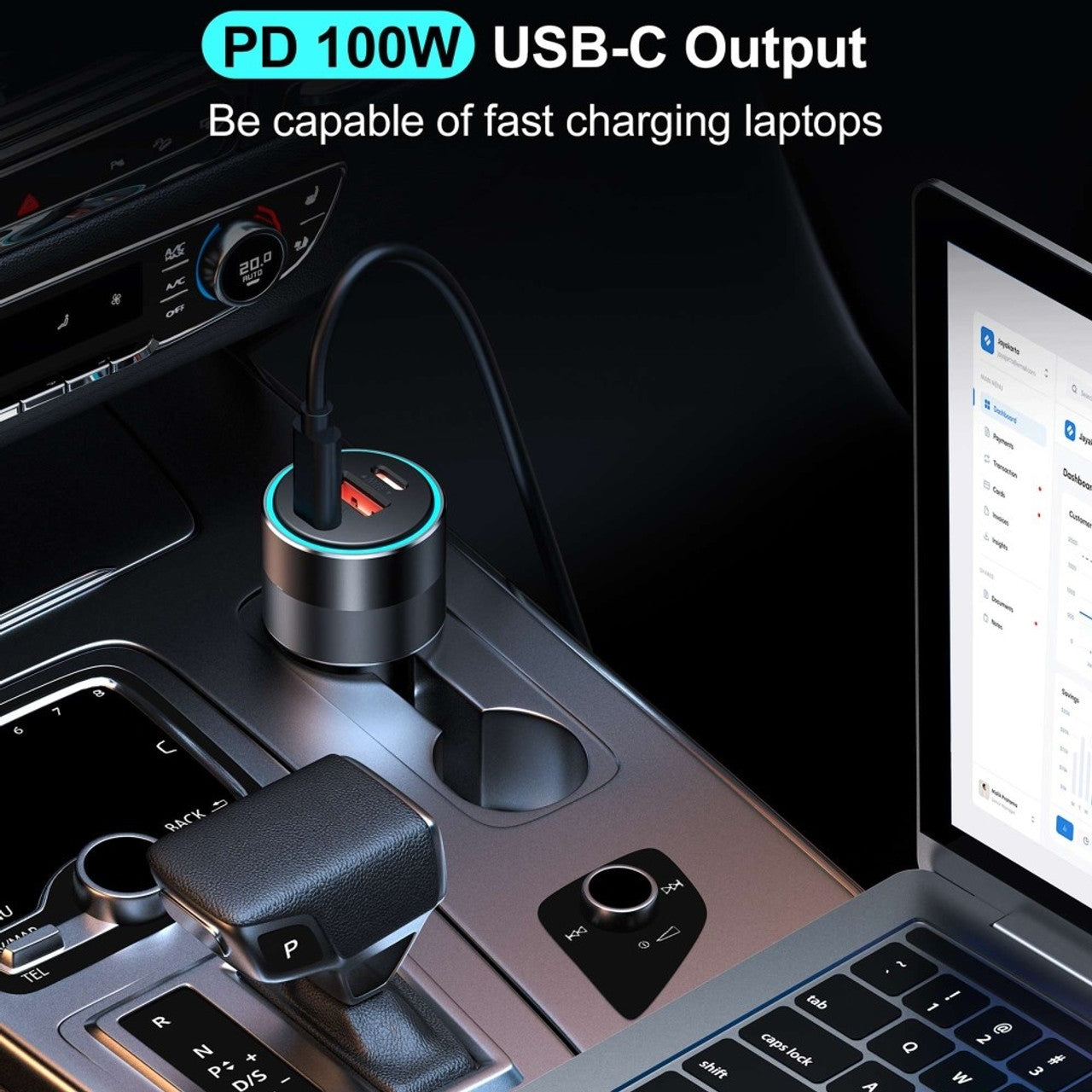 CHOETECH TC0011 130W 3 Ports (Dual USB-C Port PD3.0 + USB-A Port) Fast Car Charger - SuperSaverAU - view 5