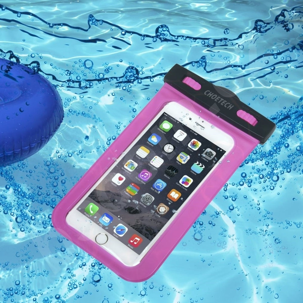 CHOETECH WPC007-PK Universal WaterProof Cell Phone Pouch bag up to 8-inch (Pink) - SuperSaverAU - view 8