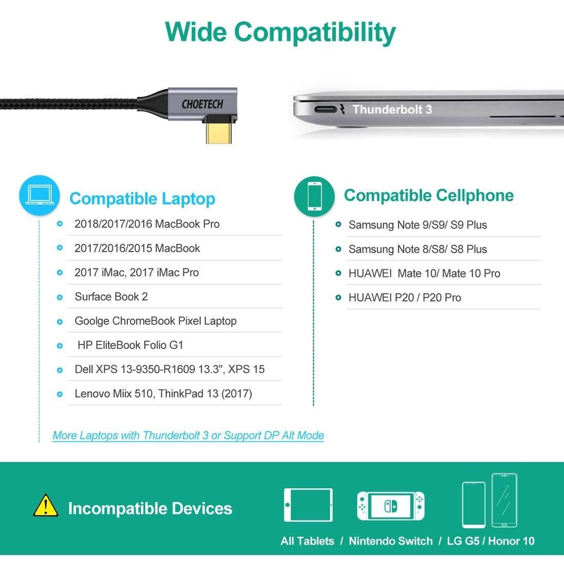 Choetech XCH-1803 USB C to HDMI Braided Cable 4K@60Hz - SuperSaverAU - view 2
