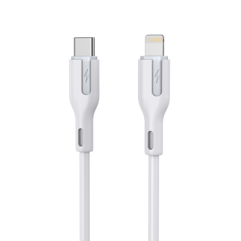 CHOETECH XCL-0002 Silicone USB-C to L Cable 1m White - SuperSaverAU - view 1