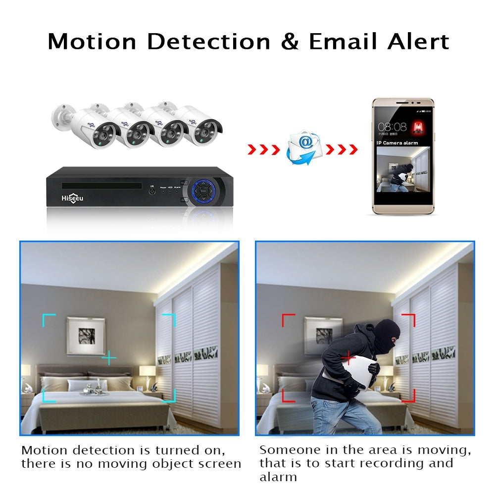 Hiseeu H5NVR-P8-612P 8CH 2MP PoE CCTV System with 2TB HDD