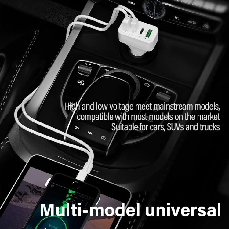 4-Port Car Charger (2 Ports PD + 2 Ports QC3.0 ) White - SuperSaverAU - view 5