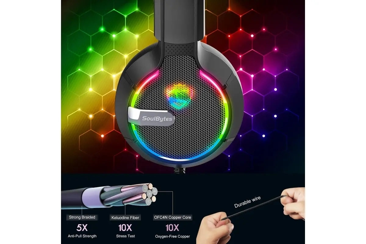 SoulBytes S19 RGB Gaming Headphones - SuperSaverAU - view 5