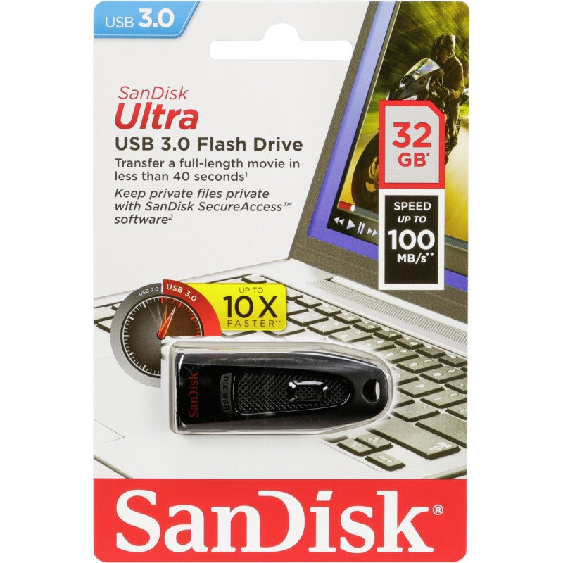 SanDisk Ultra CZ48 32G USB 3.0 Flash Drive (SDCZ48-032G) - SuperSaverAU - view 3