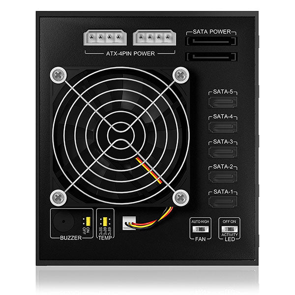ICY BOX Backplane for 5x 3.5" SATA or SAS HDD in 3x 5.25" bay (IB-565SSK) - SuperSaverAU - view 5