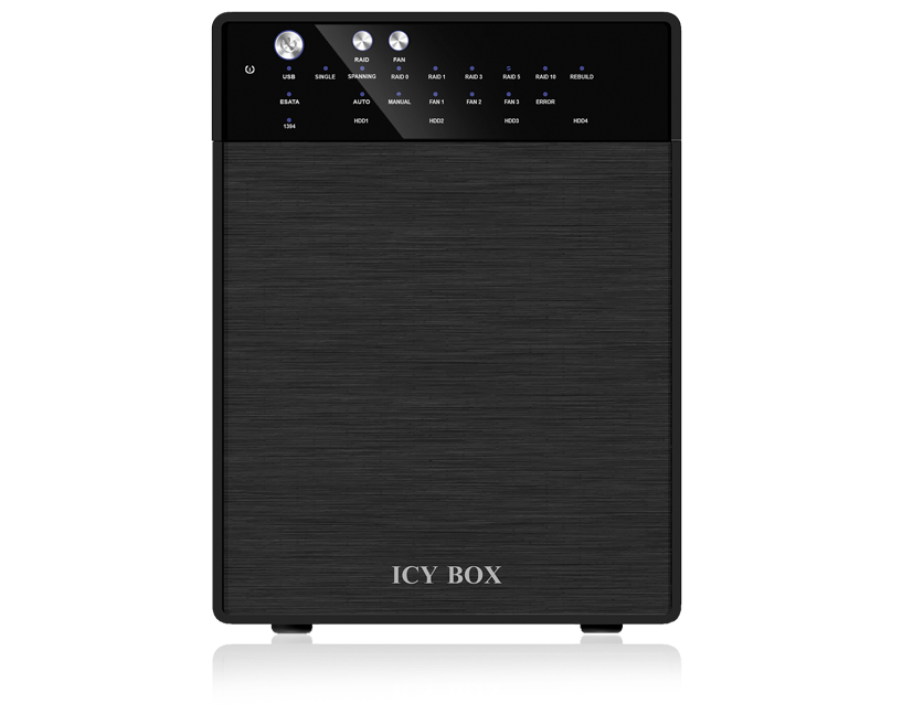 ICY BOX External 4 bay RAID System for 3.5" SATA I / II / III hard disks with USB 3.0 and eSATA (IB-RD3640SU3) - SuperSaverAU - view 3