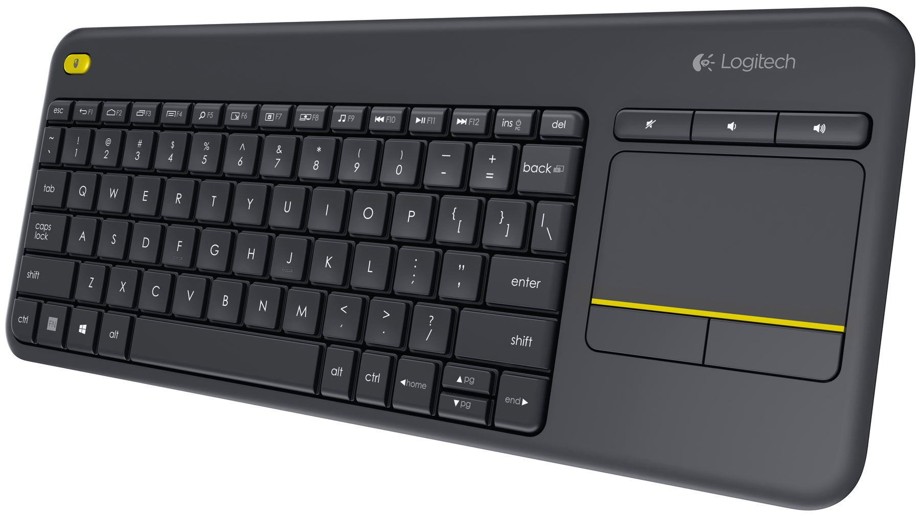 Logitech K400 PLUS Wireless Touch Keyboard - Black