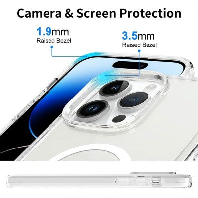 Ultimake Shockproof MagSafe Case for iPhone 15 Pro - Transparent