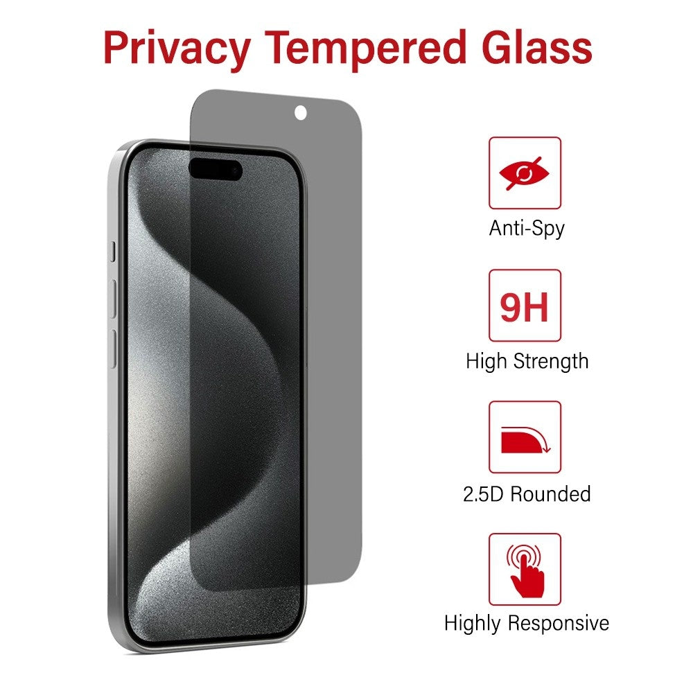 Privacy 9H Tempered Glass Screen Protector for iPhone 16 Pro / 17 / 17 Pro - SuperSaverAU - view 2
