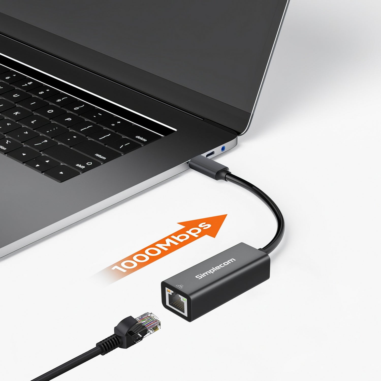 Simplecom NU314 SuperSpeed USB-C to Gigabit Ethernet Network Adapter - SuperSaverAU - view 3