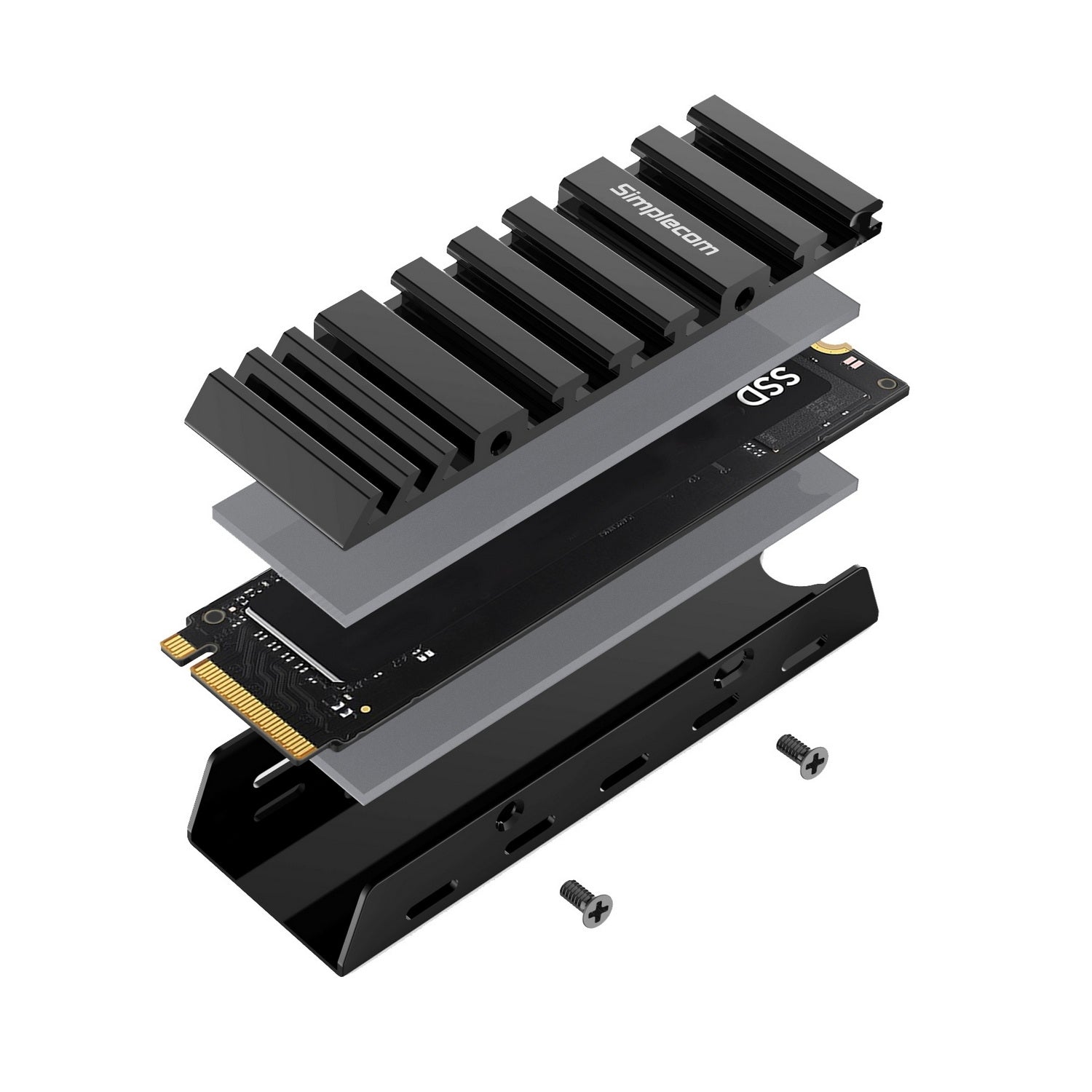 Simplecom M.2 2280 SSD Aluminum Heatsink with Thermal Pads for PC & PS5 - SuperSaverAU - view 7