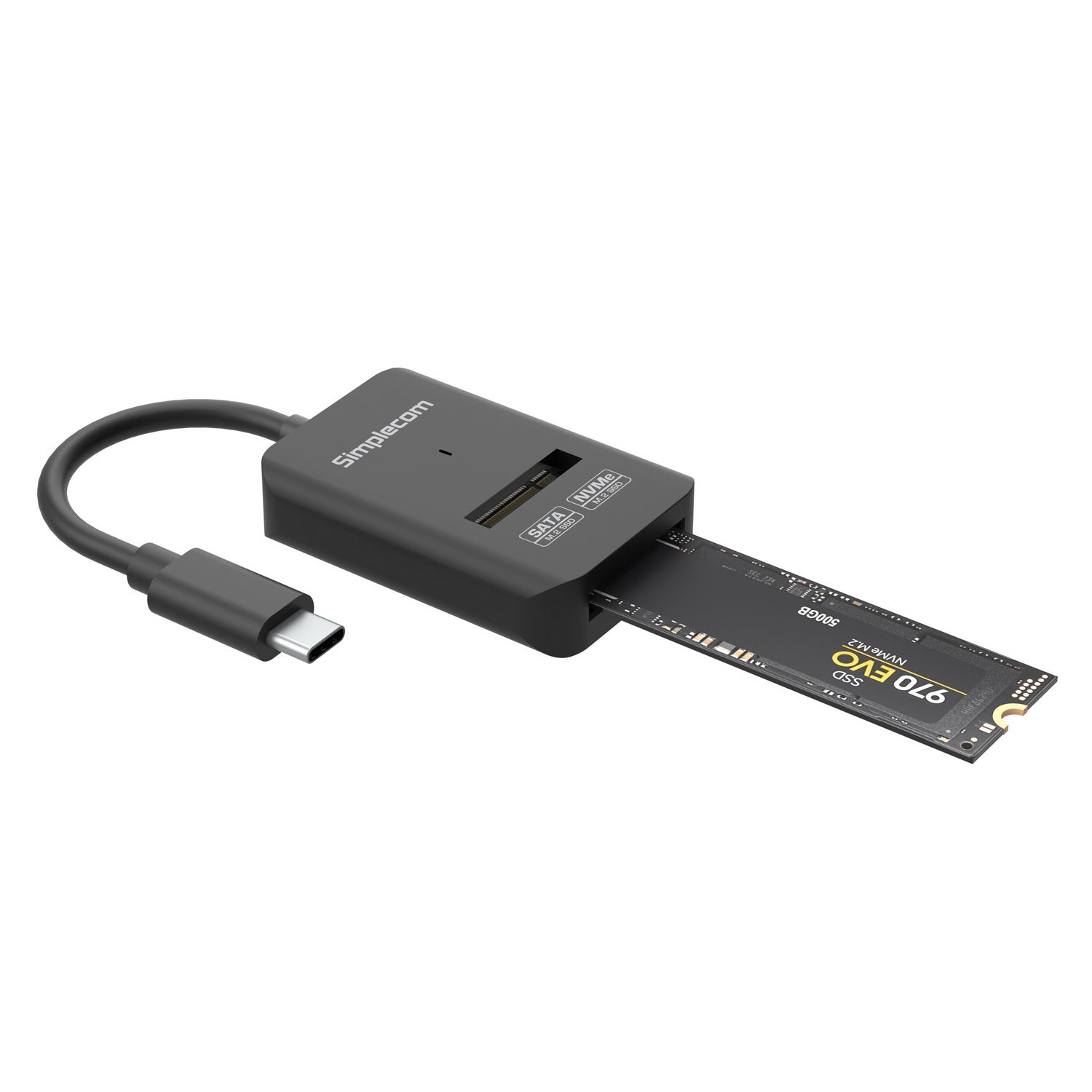Simplecom SA506 NVMe / SATA Dual Protocol M.2 SSD to USB-C Adapter Converter USB 3.2 Gen 2 10Gbps - SuperSaverAU - view 2