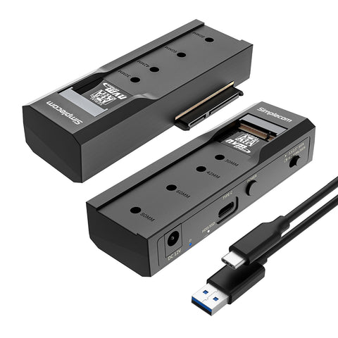 Simplecom USB to M.2 & SATA 2-IN-1 Adapter for 2.5"/3.5" HDD & NVMe SSD 10Gbps - SuperSaverAU - view 1