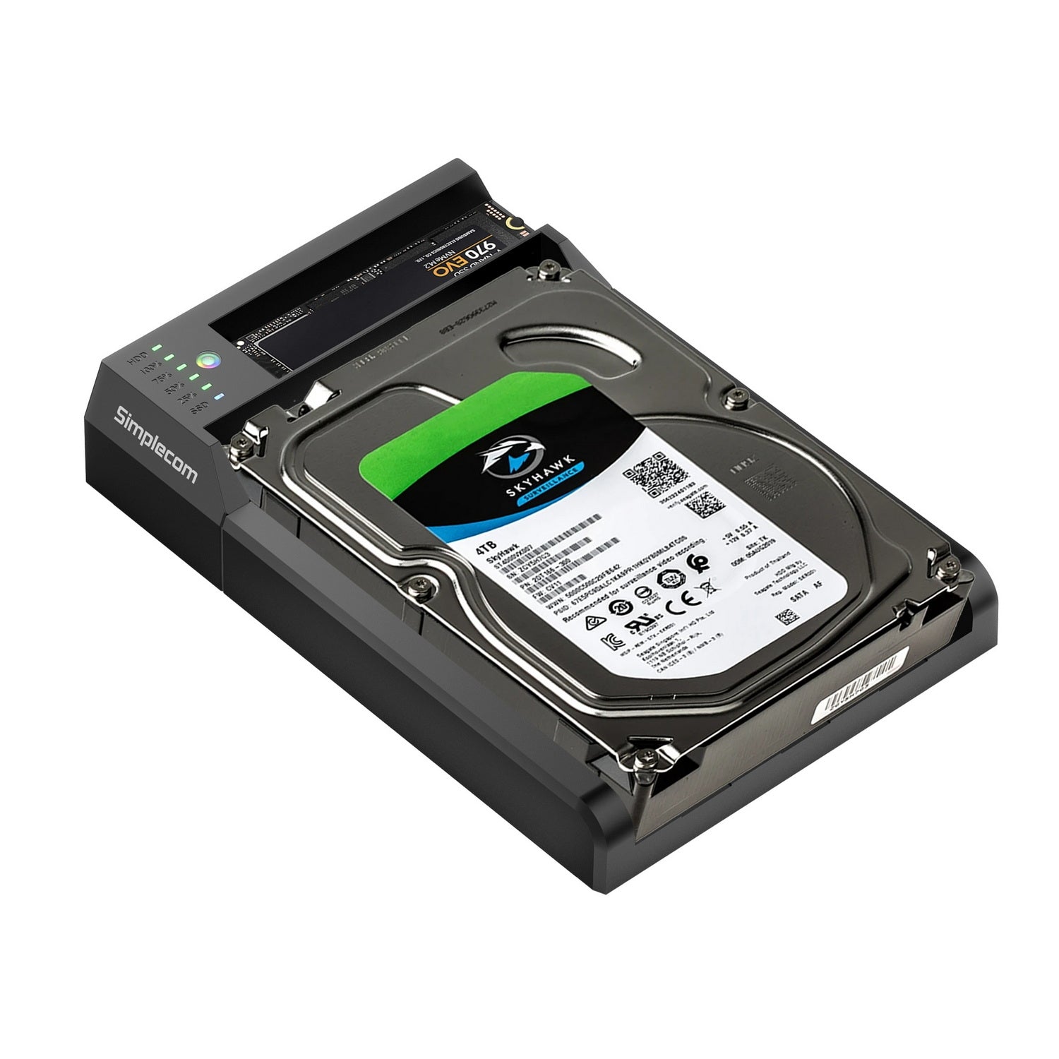 Simplecom SD570 NVMe M.2 + SATA HDD and SSD Dual Bay Docking Station USB 3.2 Gen 2 10Gbps Offline Clone - SuperSaverAU - view 3