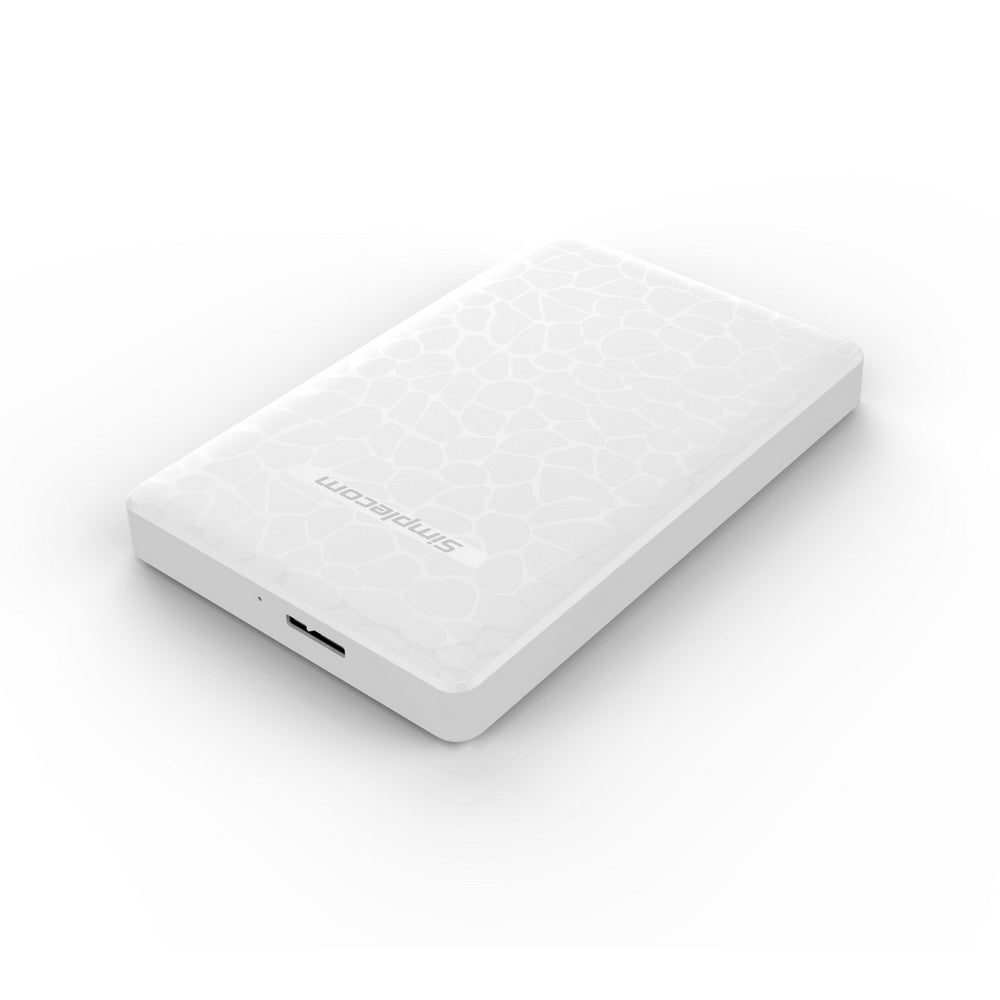 Simplecom SE101 Compact Tool-Free 2.5'' SATA to USB 3.0 HDD/SSD Enclosure White - SuperSaverAU - view 1
