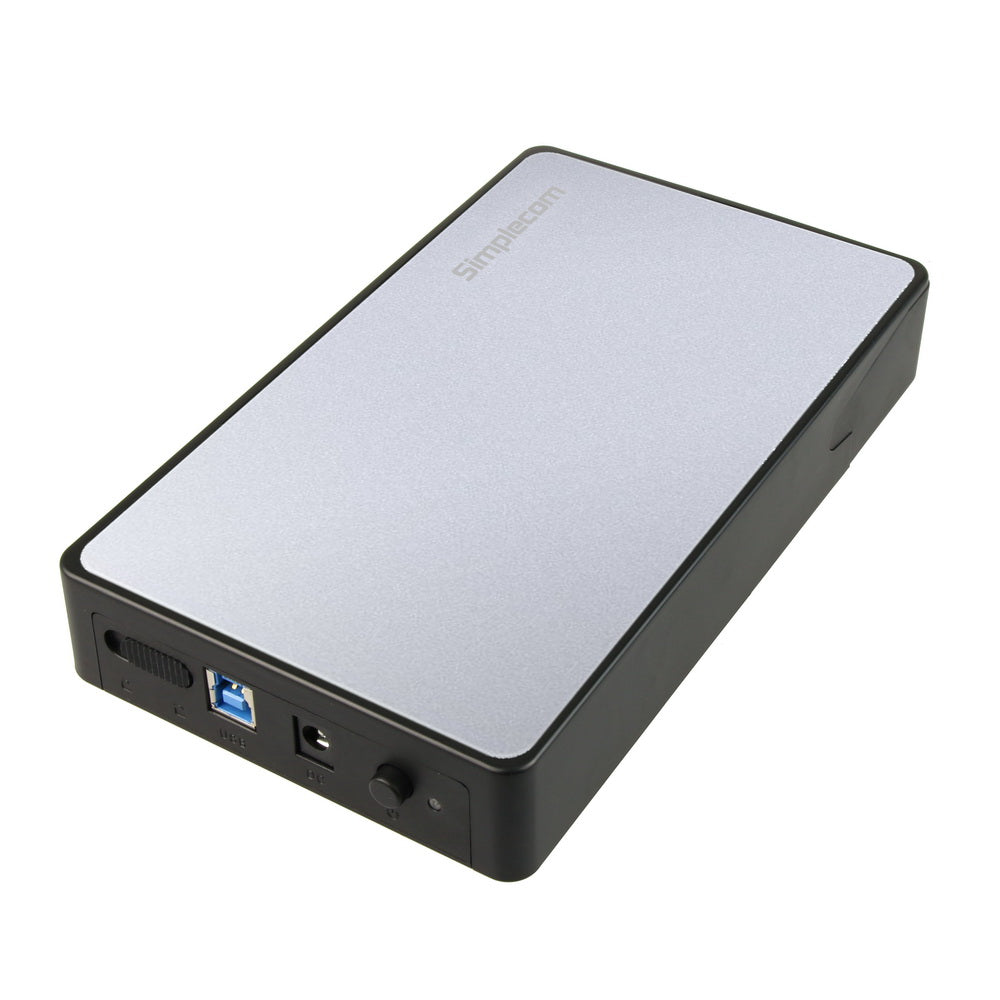 Simplecom SE325 Tool Free 3.5" SATA HDD to USB 3.0 Hard Drive Enclosure Silver - SuperSaverAU - view 2