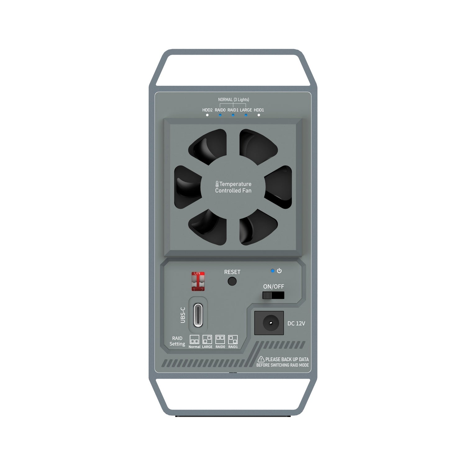 Simplecom SE482 SuperSpeed USB Dual Bay 3.5" SATA Hard Drive RAID Enclosure USB-C RAID 0/1, JBOD - SuperSaverAU - view 3