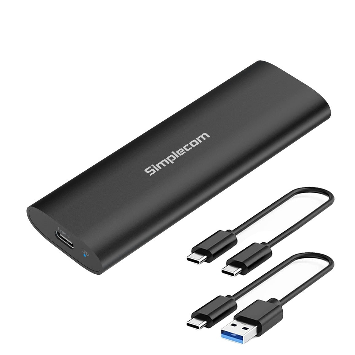 Simplecom SE516 NVMe / SATA Dual Protocol M.2 SSD Tool-Free USB-C Enclosure USB 3.2 Gen 2 10Gbps - SuperSaverAU - view 1