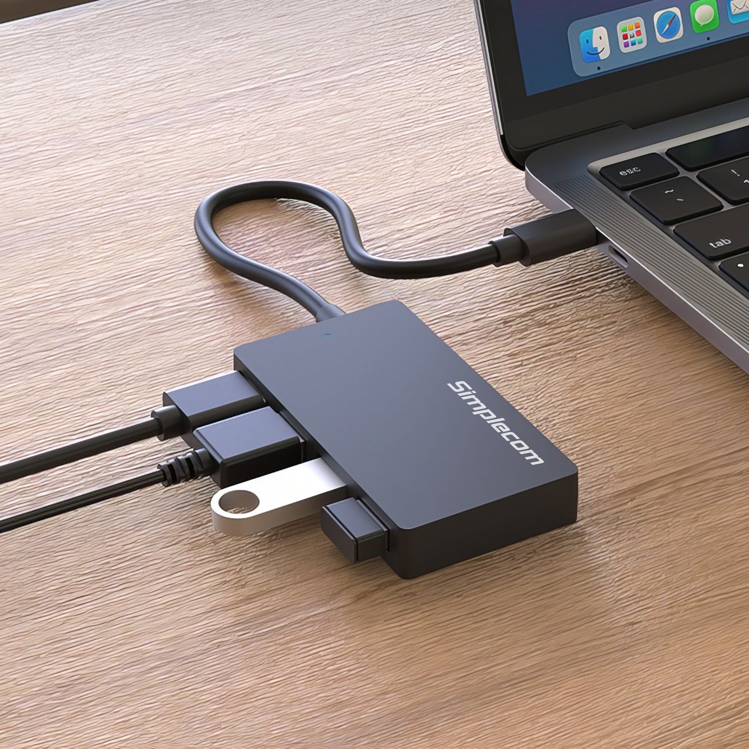 Simplecom USB-C to 4-Port USB-A Hub, USB 3.2 Gen 1, 5Gbps, Plug and Play - SuperSaverAU - view 4