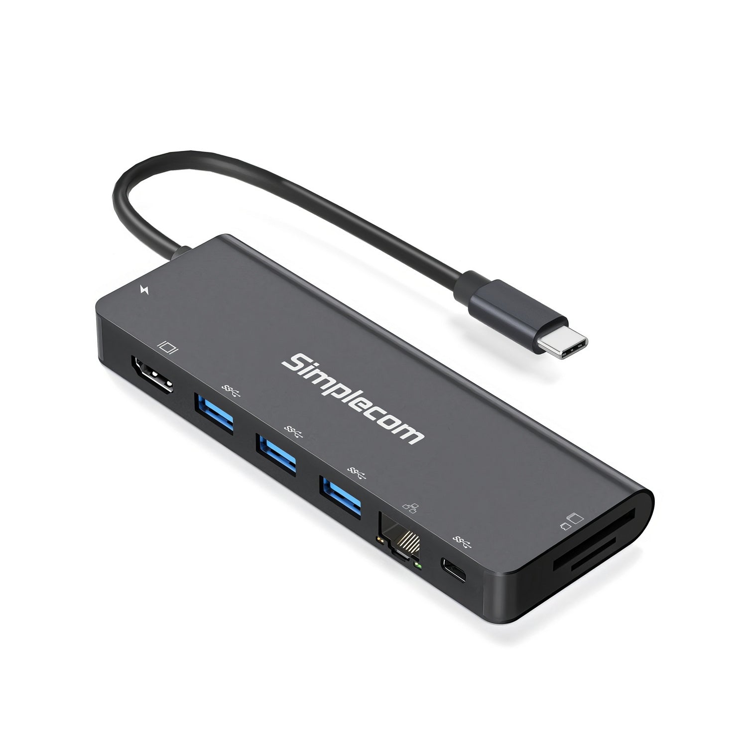 Simplecom CHT590 USB-C SuperSpeed 9-in-1 Multiport Docking Station HDMI 2.0 - SuperSaverAU - view 1