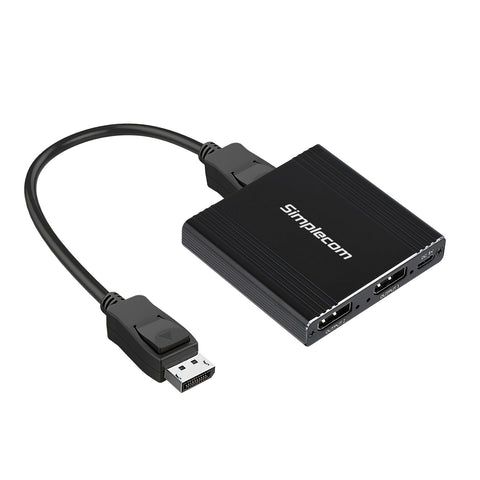 Simplecom CM214 DisplayPort Splitter 1 IN 2 OUT MST Hub for Dual Extended Screens 4K DP 1.4 - SuperSaverAU - view 1