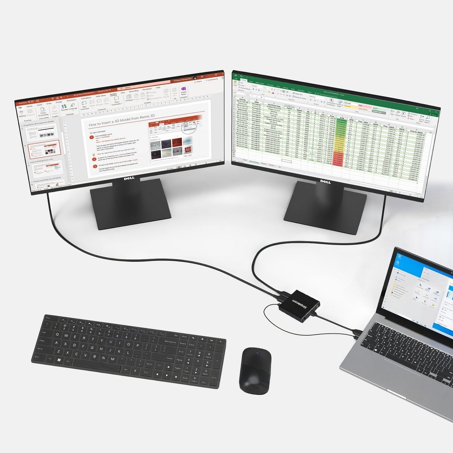 Simplecom CM214 DisplayPort Splitter 1 IN 2 OUT MST Hub for Dual Extended Screens 4K DP 1.4 - SuperSaverAU - view 4