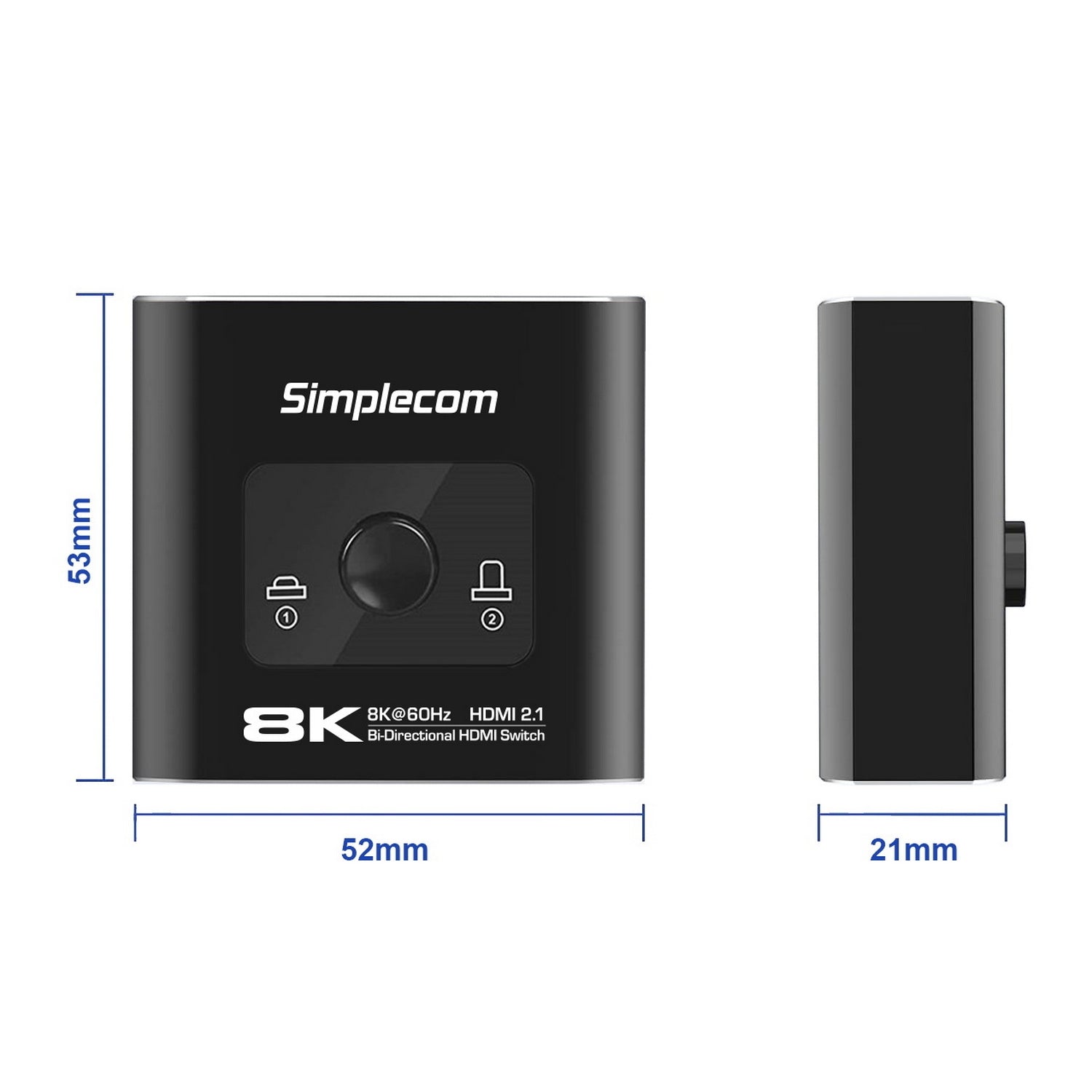 Simplecom CM302v2 Bi-Directional 2 Way HDMI 2.1 Switch Selector 8K@60Hz - SuperSaverAU - view 4